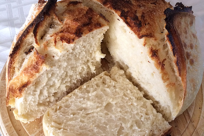 Pão com fermentação natural